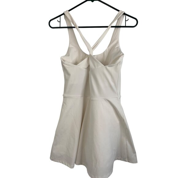 Spiritual Gangster Lexi Active White Twist Back Dress M Inner Shorts 8339 EUC - Picture 9 of 10